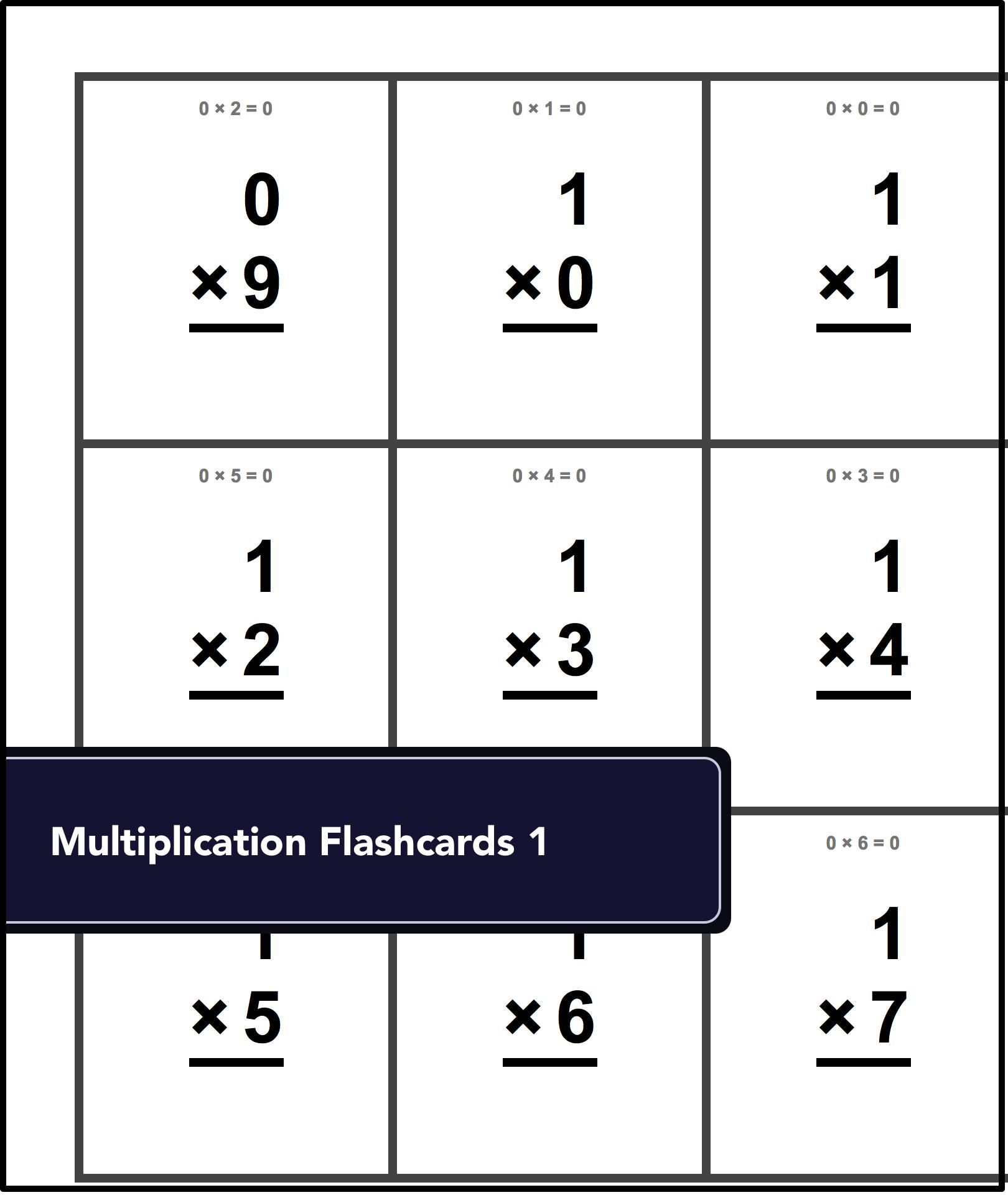 Free Printable Flash Cards #free #printable #math