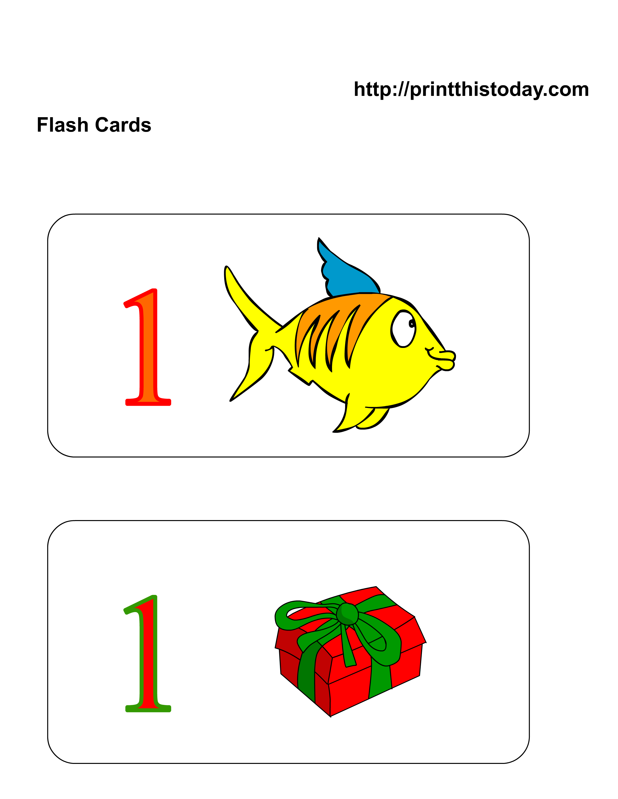 Free Printable Kindergarten Math Flashcards