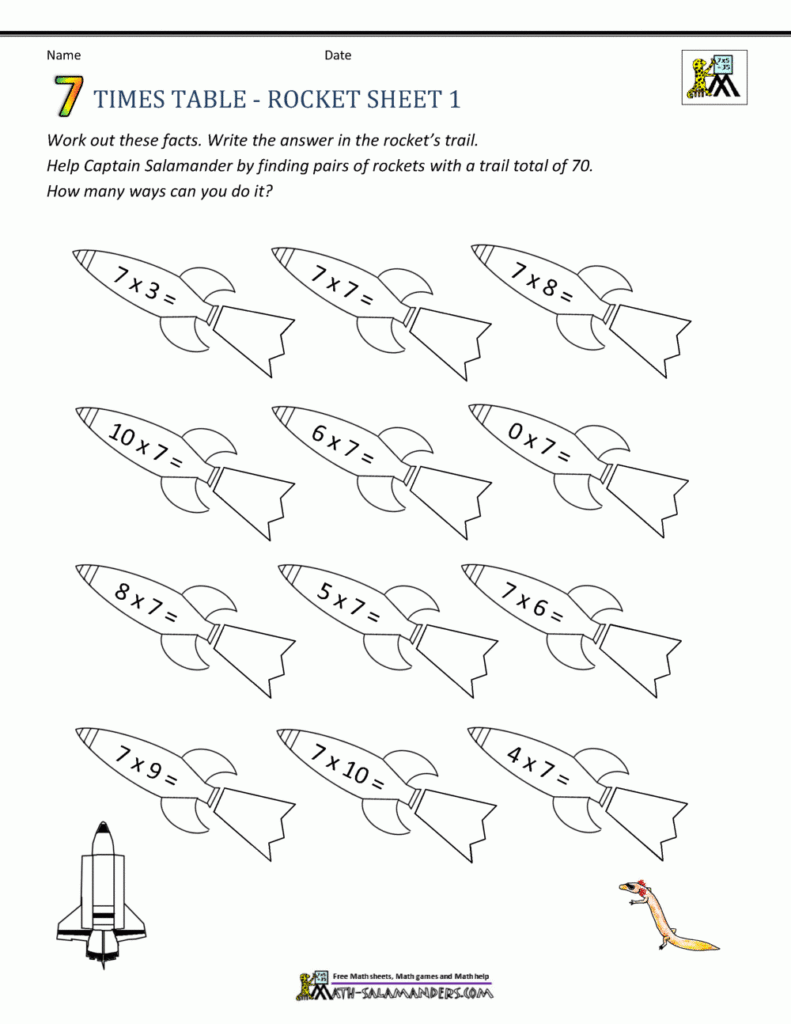 Free Times Table Worksheets 7 Times Table Free Times Table Worksheets 7 Times Table