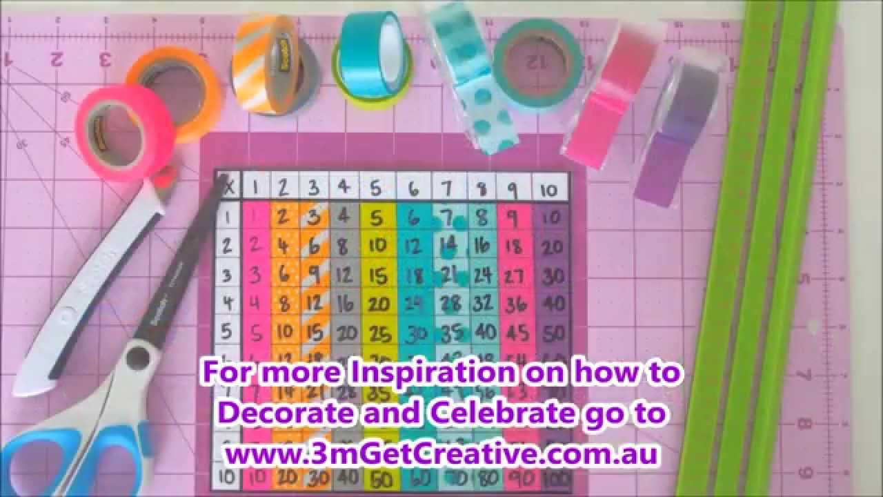 How To Create A Multiplication Table With Scotch® Expressions Tape