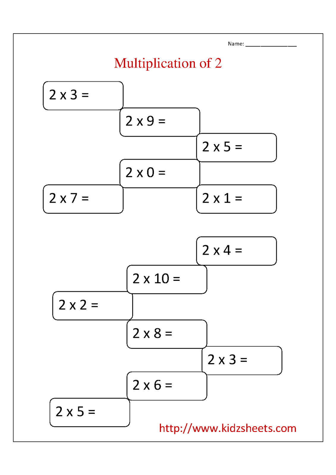 Printable Multiplication Table For Grade 2 Printable Multiplication