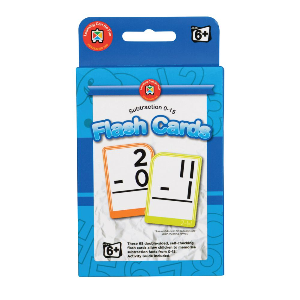 Learning Can Be Fun Flash Cards Subtraction 0-15