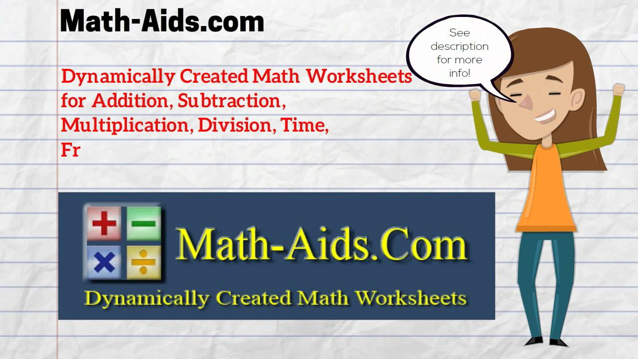 Math-Aids - Math Worksheets | Dynamically Created Math