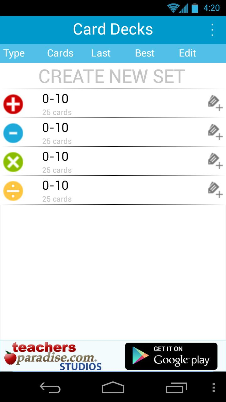 Math Practice Flash Cards For Android - Apk Download