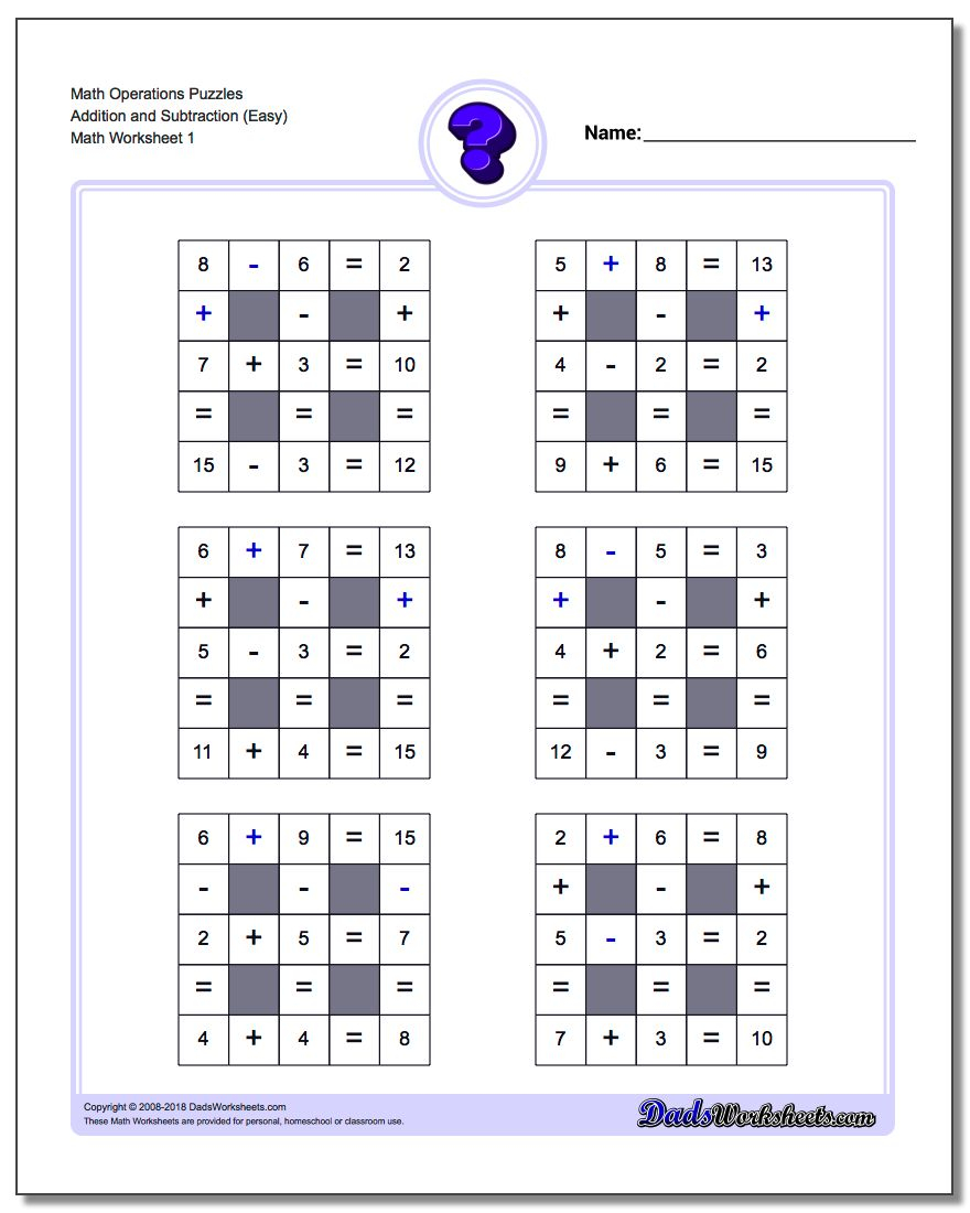 Multiplication And Division With Missing Operations (Small)