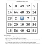 Multiplication Bingo Cards For Facts 1 To 9 (Cards 001 To