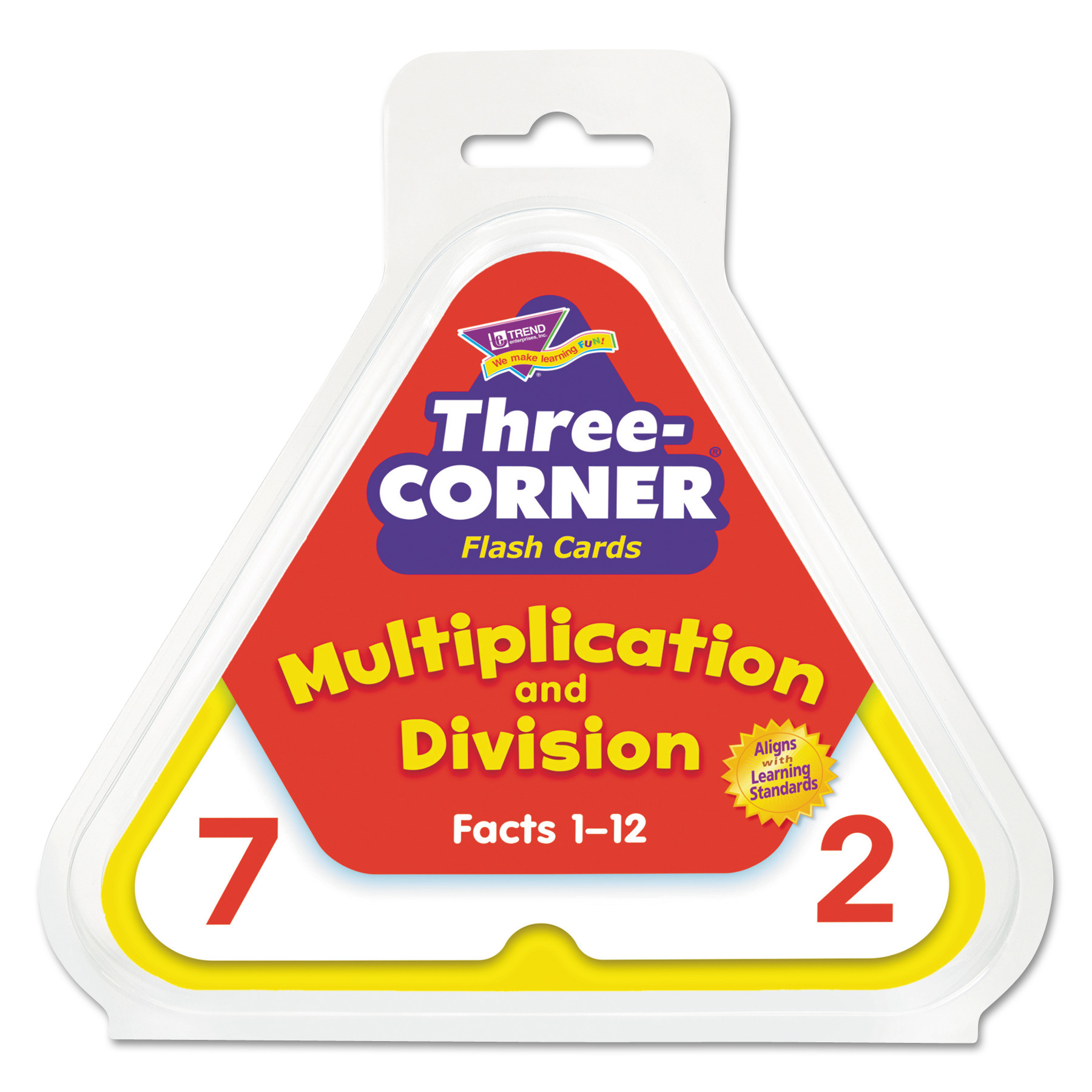 Multiplication/division Three-Corner Flash Cards, 8 &amp;amp; Up, 48/set