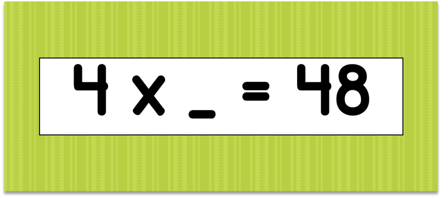 Multiplication Facts (4S) Flashcards