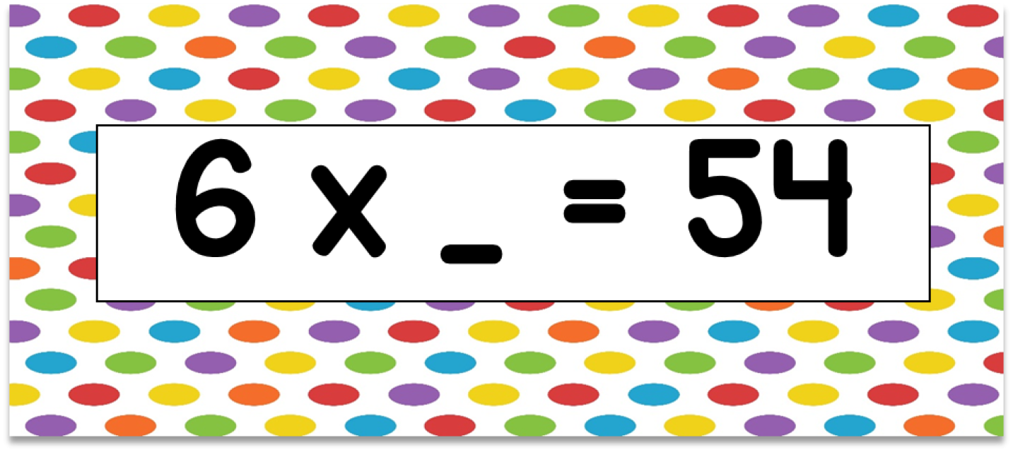 Multiplication Facts (6S) Flashcards