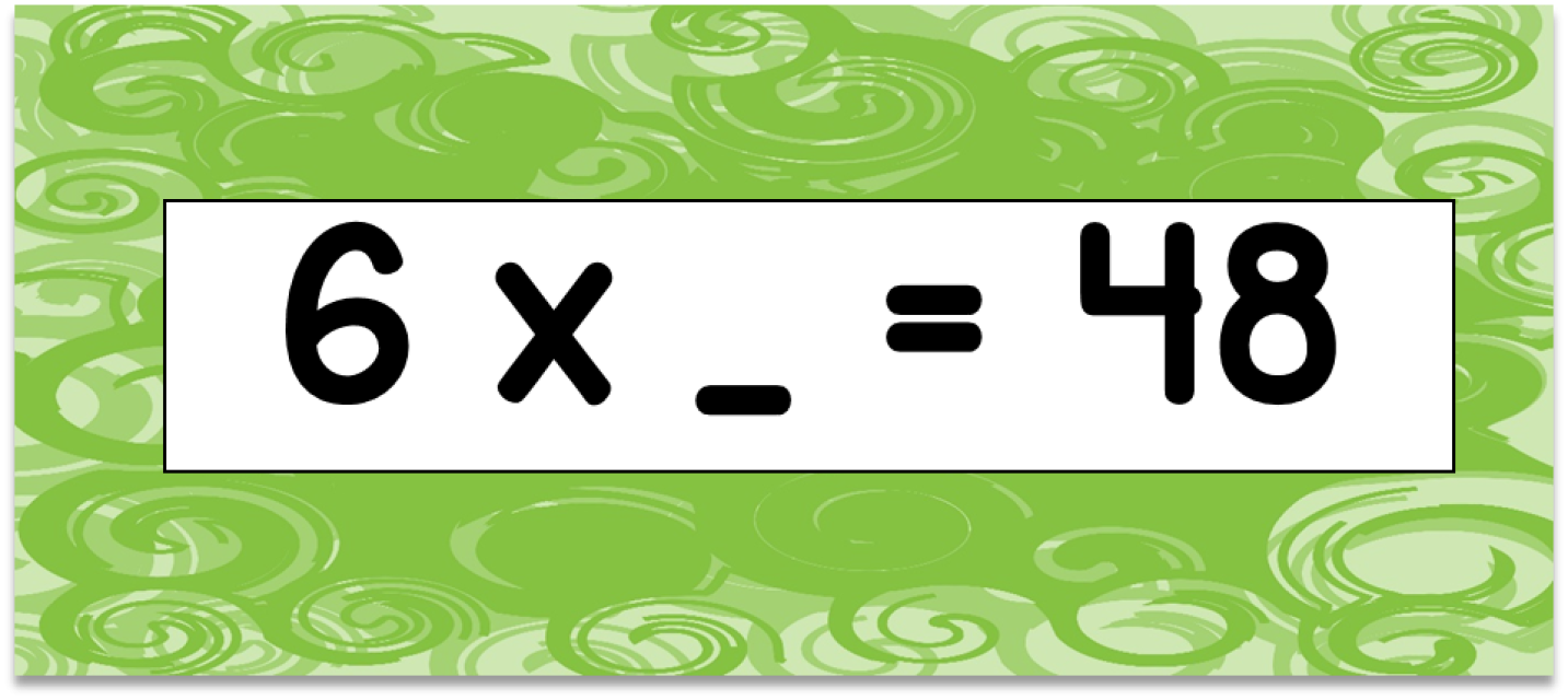 Multiplication Facts (6S) Flashcards