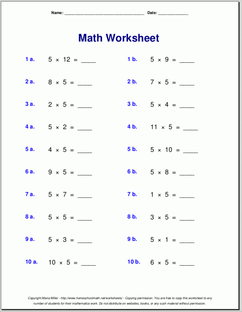 Multiplication Worksheets For Grade 3 | Free Math Worksheets Multiplication Worksheets For Grade 3 | Free Math Worksheets