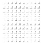 The Multiplying 1 To 127, 8 And 9 (A) Math Worksheet