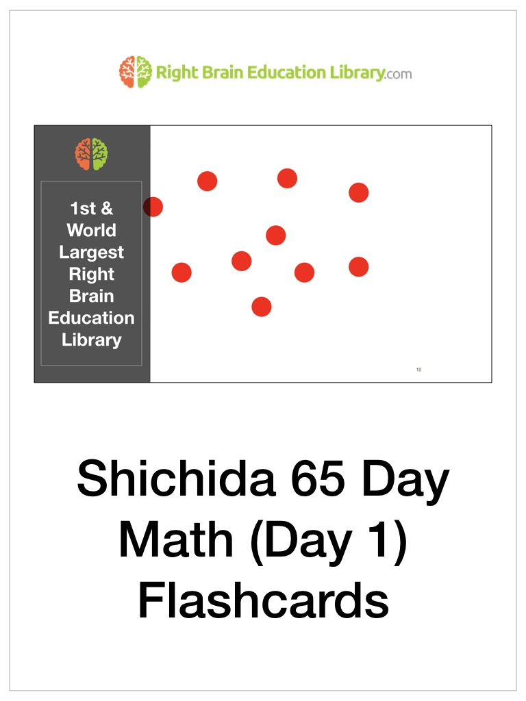 The Shichida 65 Day Math Program Consist Of Dots Flashcards