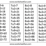 Times Table Chart – 6, 7, 8 & 9 / Free Printable Worksheets