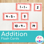 Addition Flash Cards   Math Fact Practice Adding 0   10, For