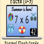 Digital Multiplication Fact Flash Cards (0 9) With Answers