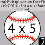 Digital Multiplication Fact Flash Cards (0 9) With Answers   Baseball  Themed [Video] In 2020 | Flashcards, Math Fact Fluency, Multiplication Facts