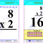 Free Printable 8 X 2 Multiplication Flash Card. Designed