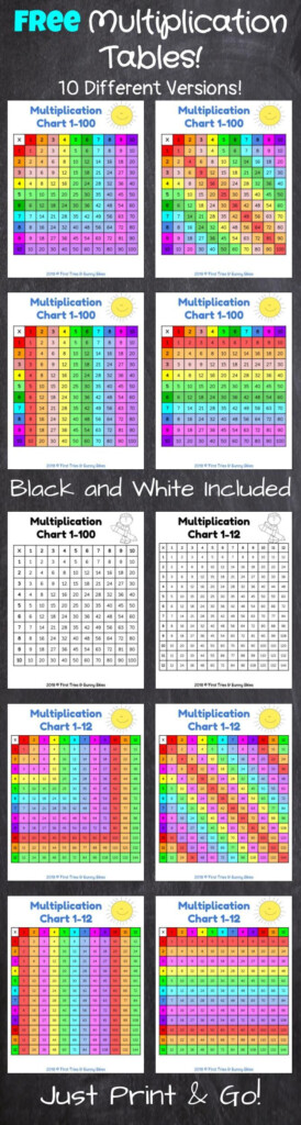 Free Printable Multiplication Chart Printable Free Printable Multiplication Chart Printable
