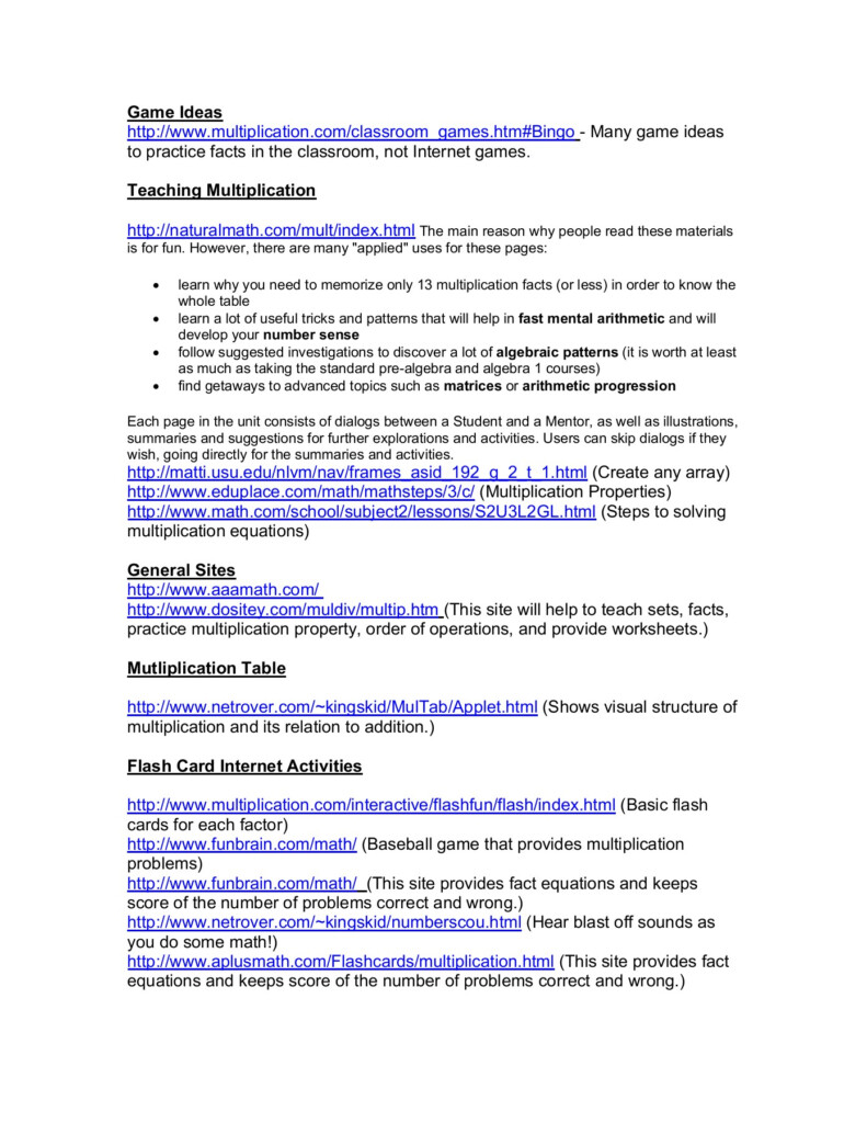 Game Ideas Teaching Multiplication Pages 1 3 Text Game Ideas Teaching Multiplication Pages 1 3 Text