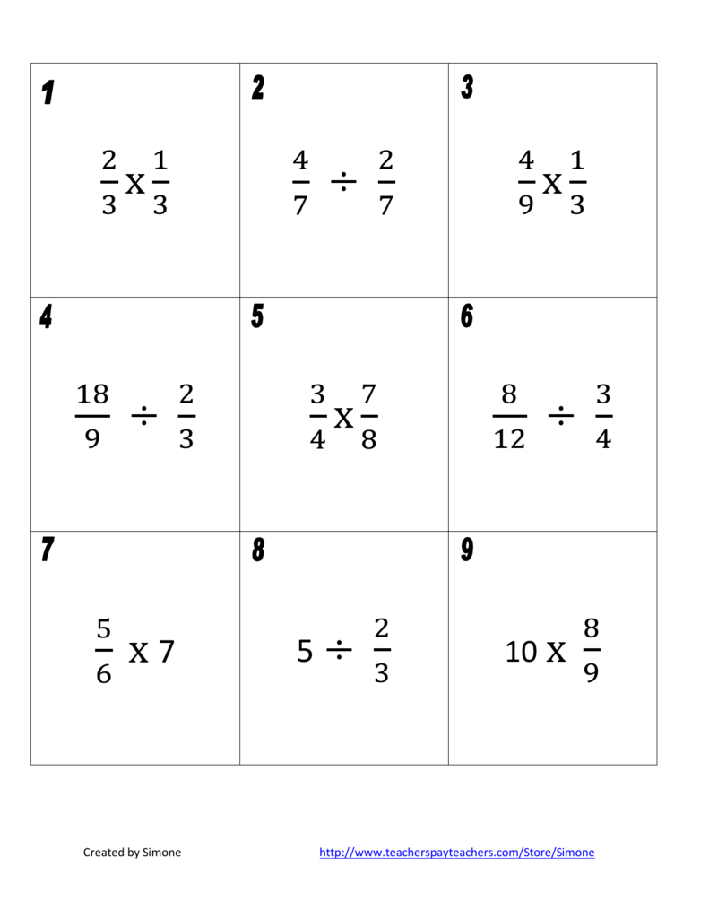 Multiplying And Dividing Flashcards