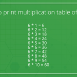 Program To Print Multiplication Table Of A Number