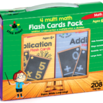 Star Right Multi Math Flash Cards, Set Of 4   Multiplication, Addition,  Division, Subtraction   Value Pack Flash Cards With Rings For Pre K   K  