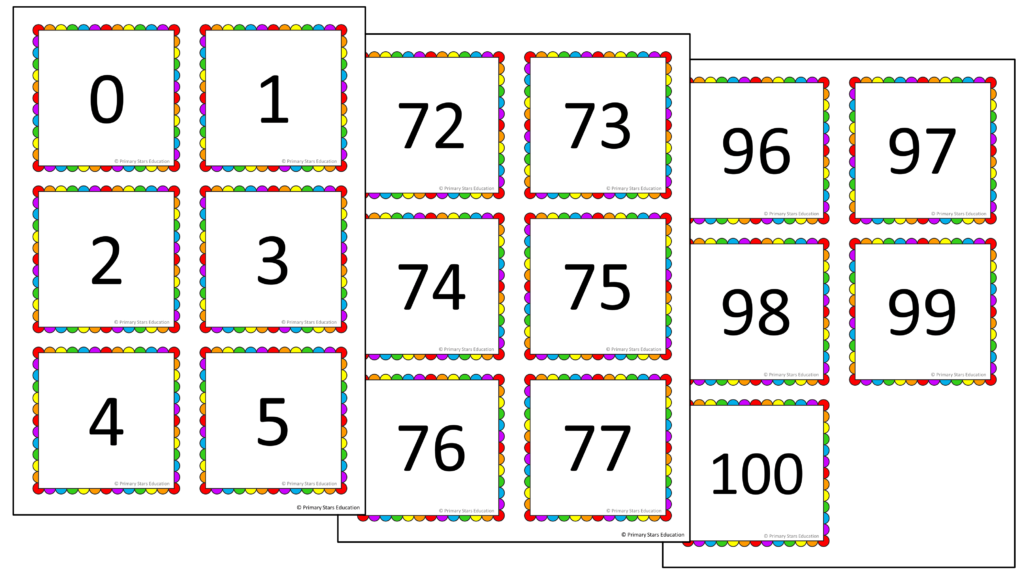 0 100 Flash Cards | Display – Primary Stars Education 0 100 Flash Cards | Display – Primary Stars Education