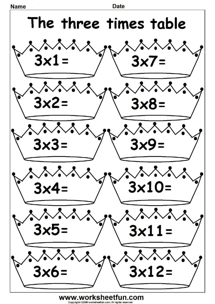 12 Times Tables Worksheets Printable 12 Times Tables Worksheets Printable