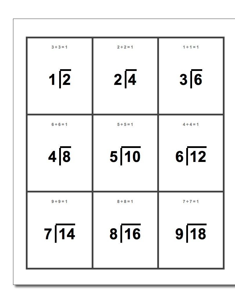 14 Division Flash Cards To Make Learning Fun | Kittybabylove