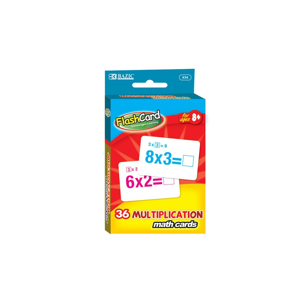 24 Bulk Multiplication Flash Cards (36/pack) - At