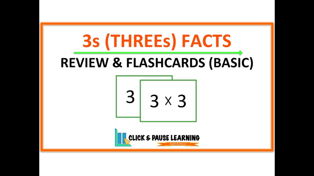 3S Facts Multiplication Review And Flashcards   Youtube