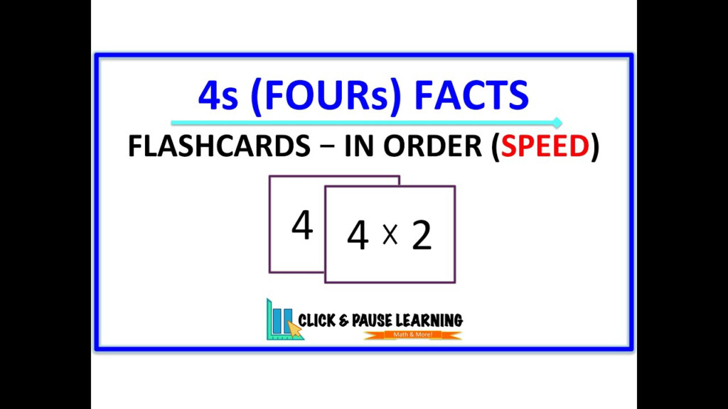 4S Facts Multiplication Flashcards In Order Speed 4S Facts Multiplication Flashcards In Order Speed