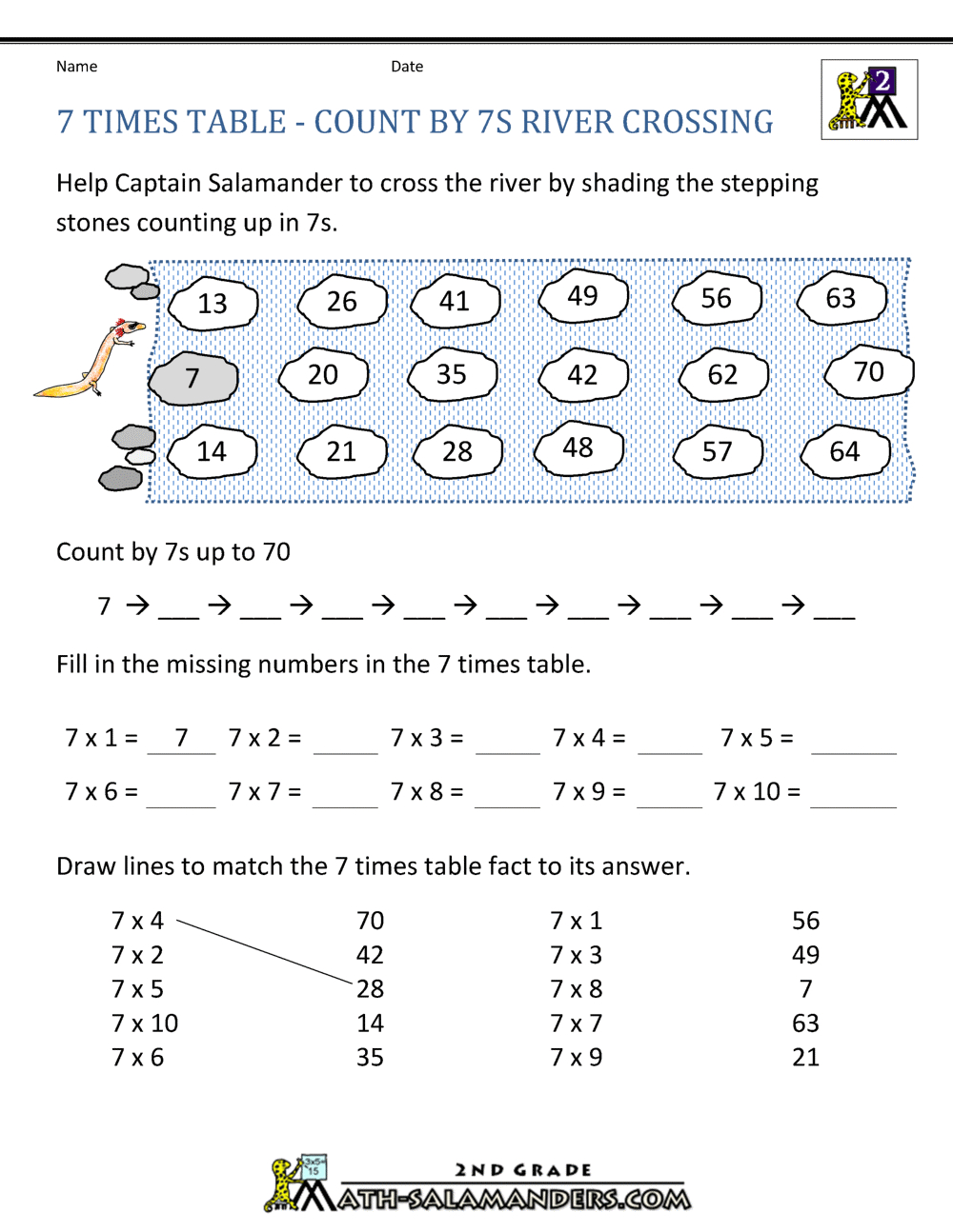 6 And 7 Times Table Worksheet 6 Times Table Worksheet