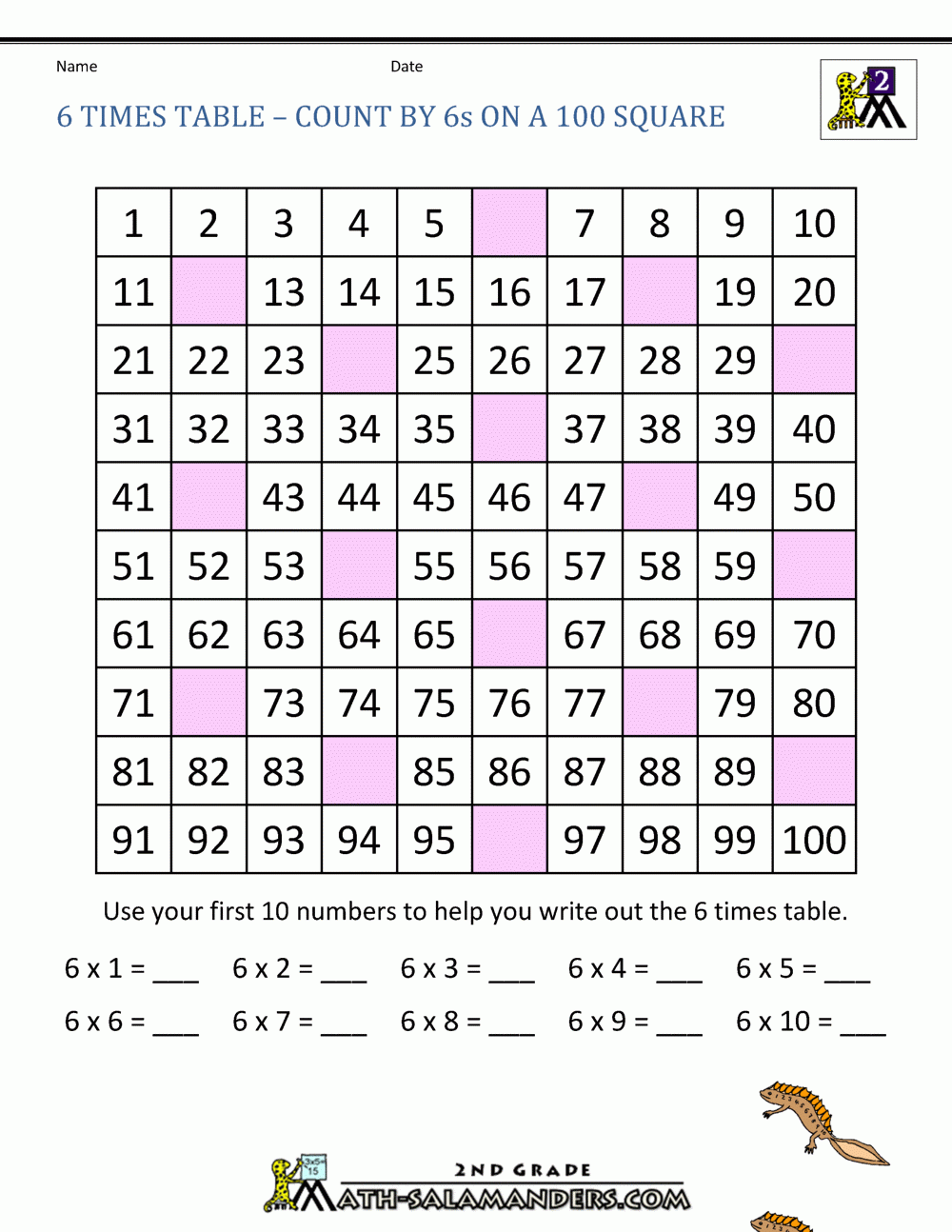 6 Times Table