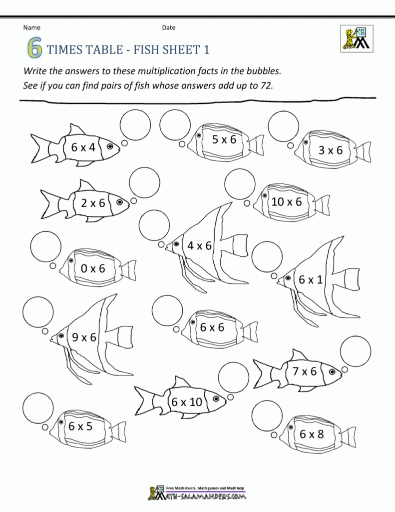 6 Times Tables Worksheets 6 Times Tables Worksheets