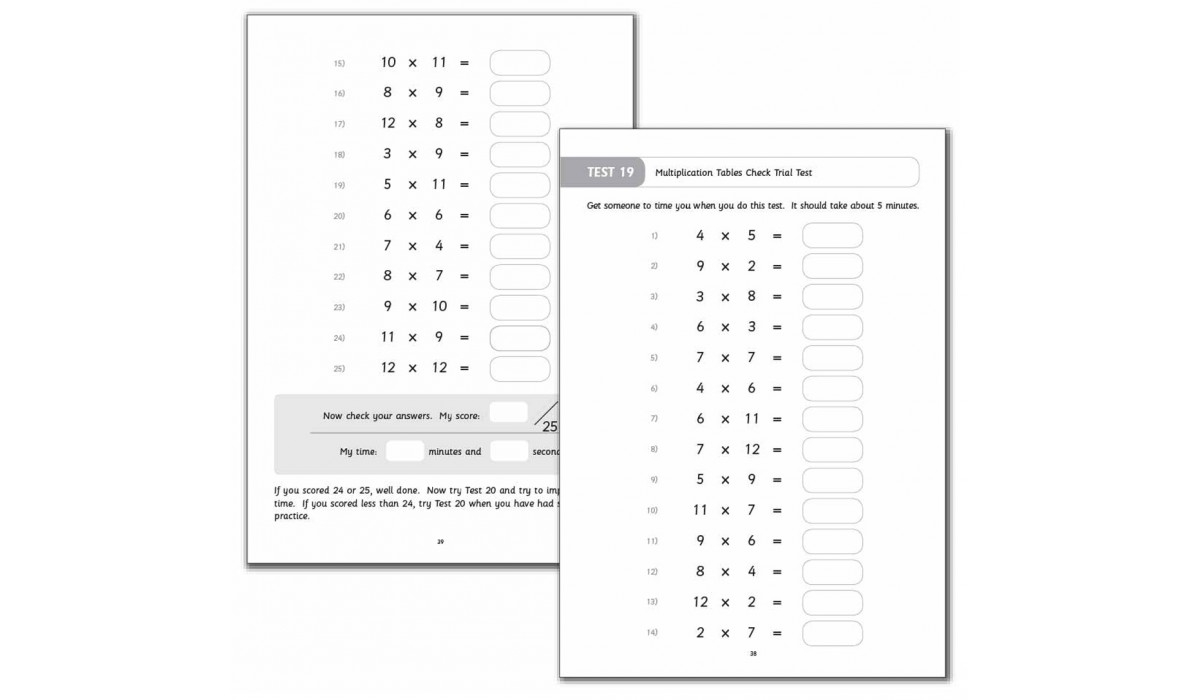 60 Times Table Booklet For Parents