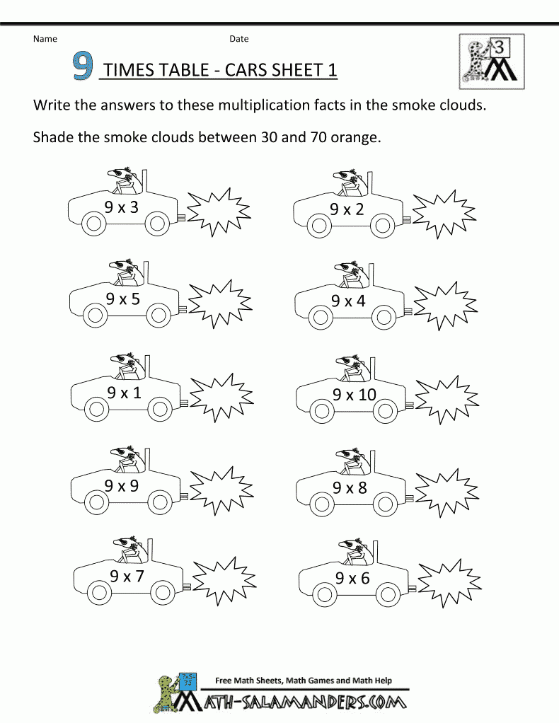 69 Times Table Maths Sheets To Printable