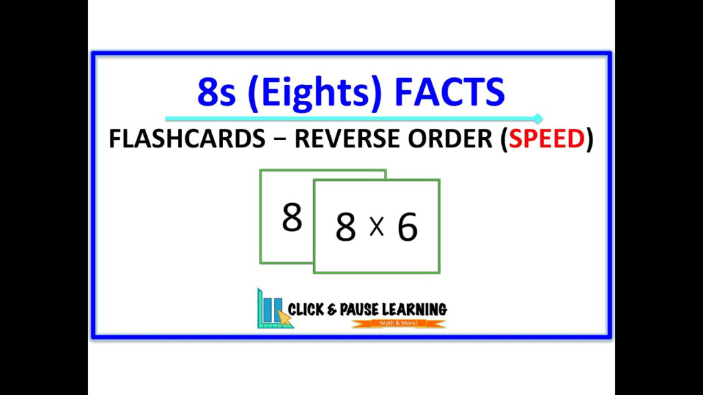 8S Facts Multiplication Flashcards Reverse Order Speed 8S Facts Multiplication Flashcards Reverse Order Speed