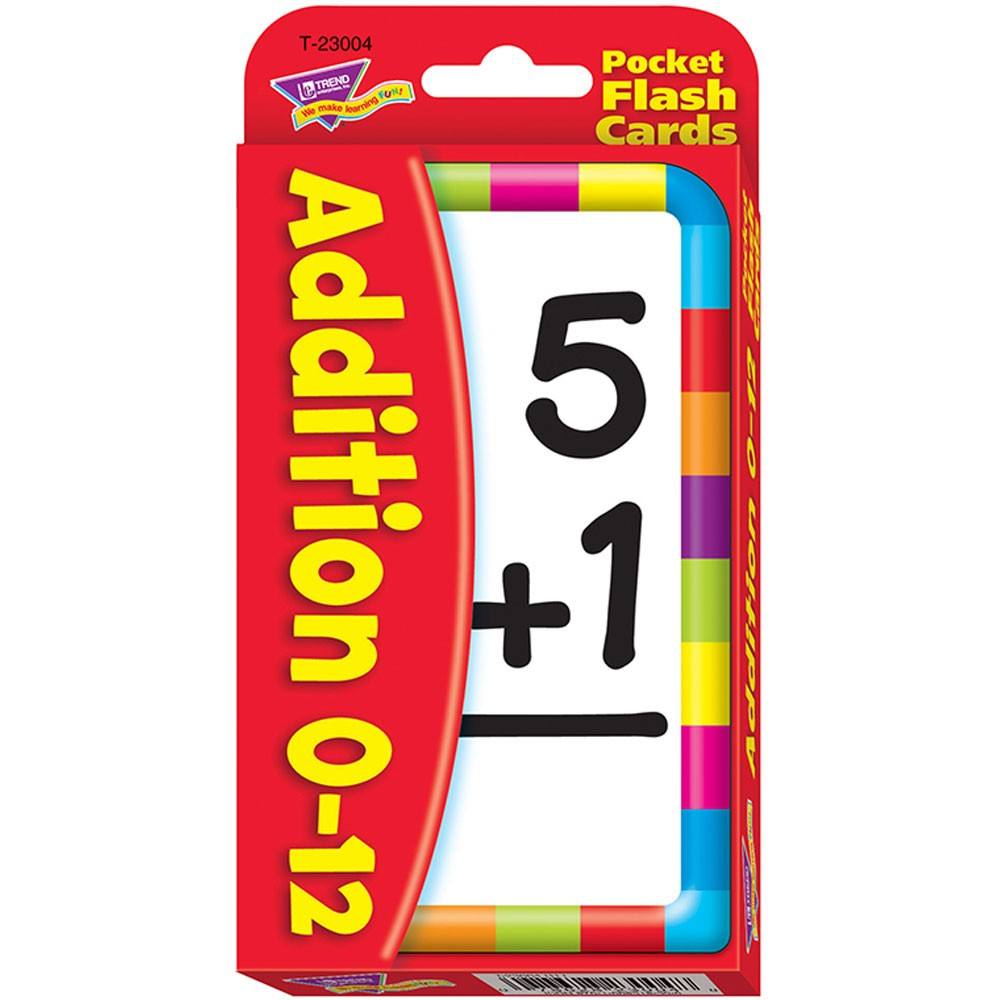 Addition 0 12 Pocket Flash Cards Addition 0 12 Pocket Flash Cards