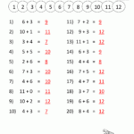 Addition Facts To 20 Worksheets