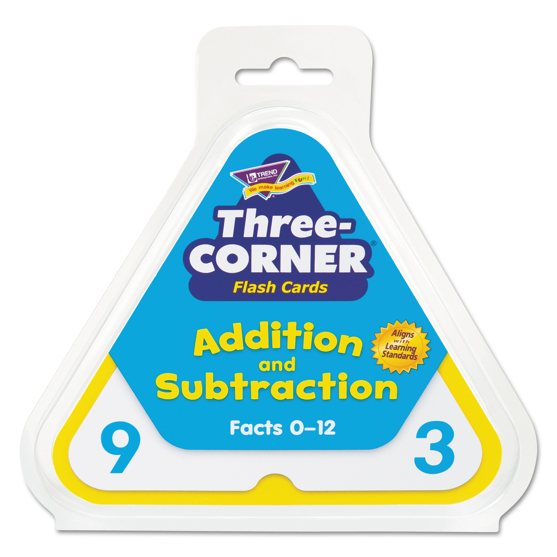 Addition/subtraction Three-Corner Flash Cards, 6 &amp;amp; Up, 48/set