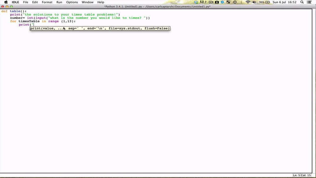 Basics Of Python Python Math Creating Times Tables Basics Of Python Python Math Creating Times Tables