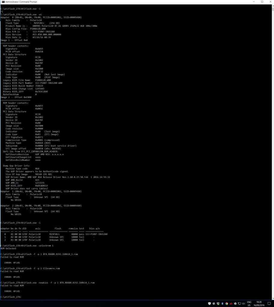 Bricked My 480 Cards With Atiflash Error: 0Fl01 Bricked My 480 Cards With Atiflash Error: 0Fl01