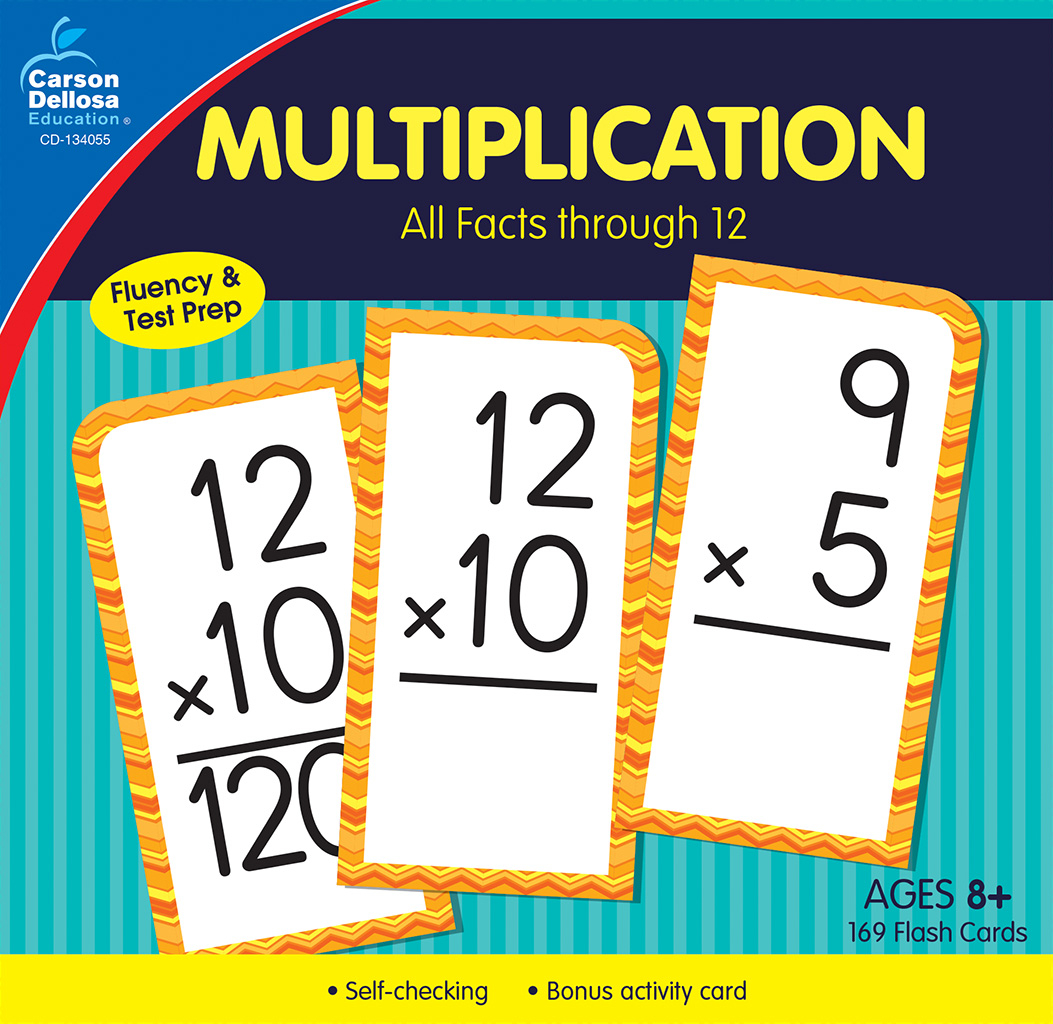 Carson Dellosa - Multiplication Flash Cards, All Facts Through 12, 170Ct