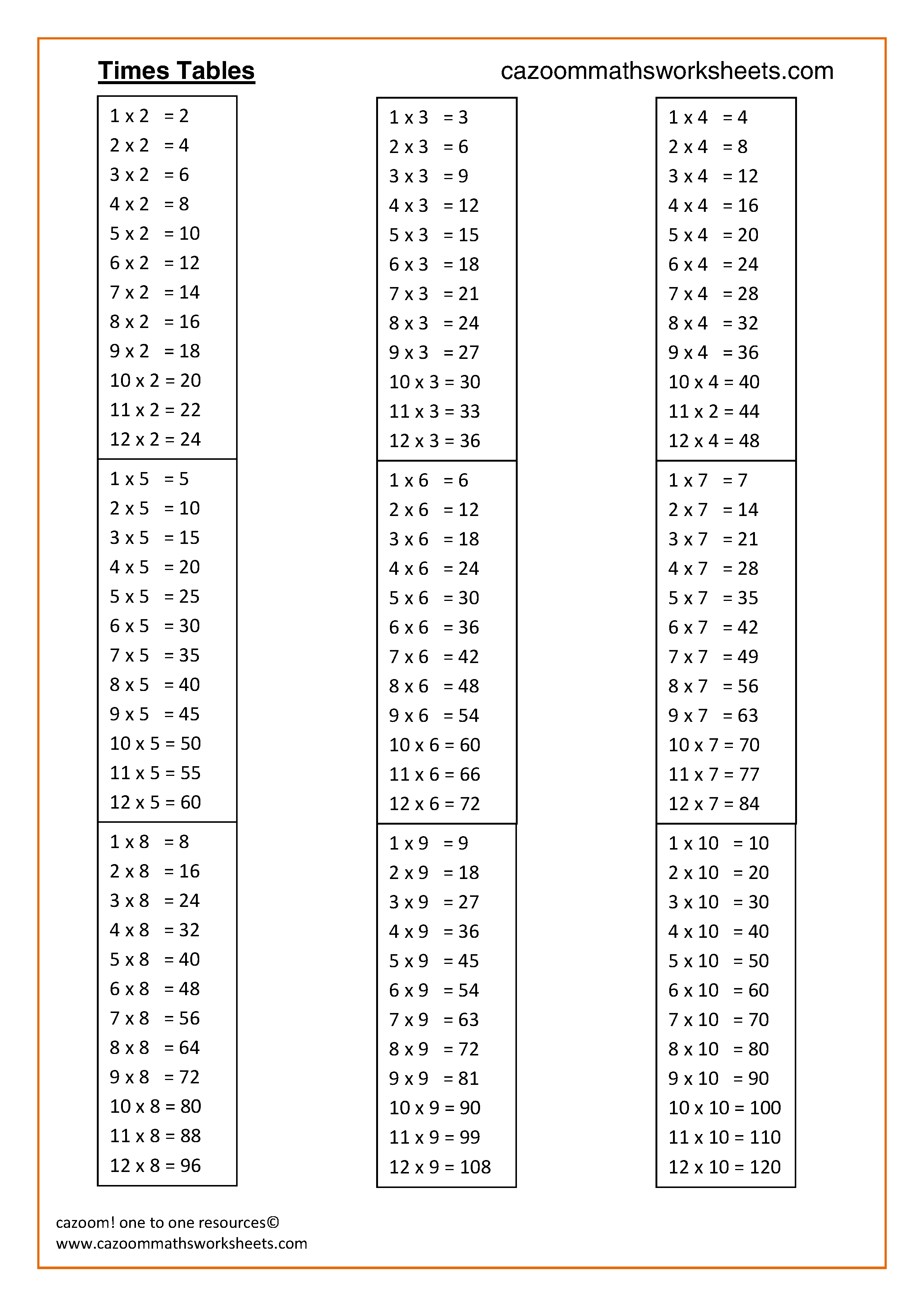 Cazoom Maths Worksheets - Number Resources, Math Worksheets