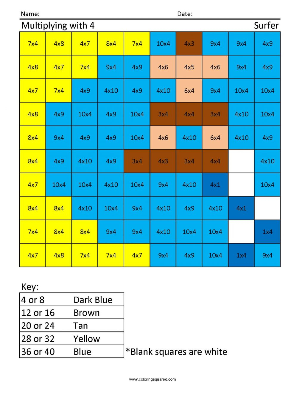 Coloring Pages Ideas: Freee Times Tables Colouring Sheets