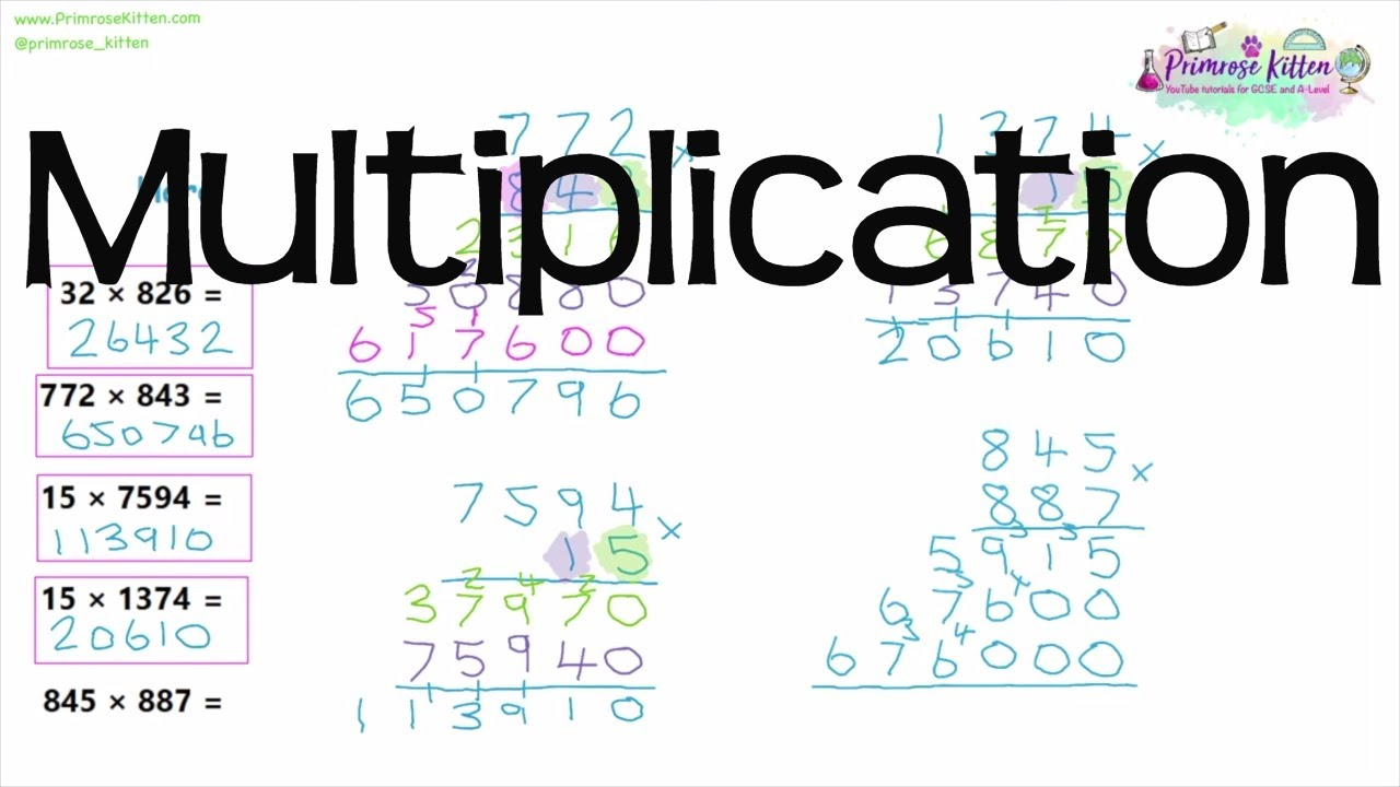 Column Integer Multiplication (Long Multiplication) | Revision For Maths  Gcse And Igcse