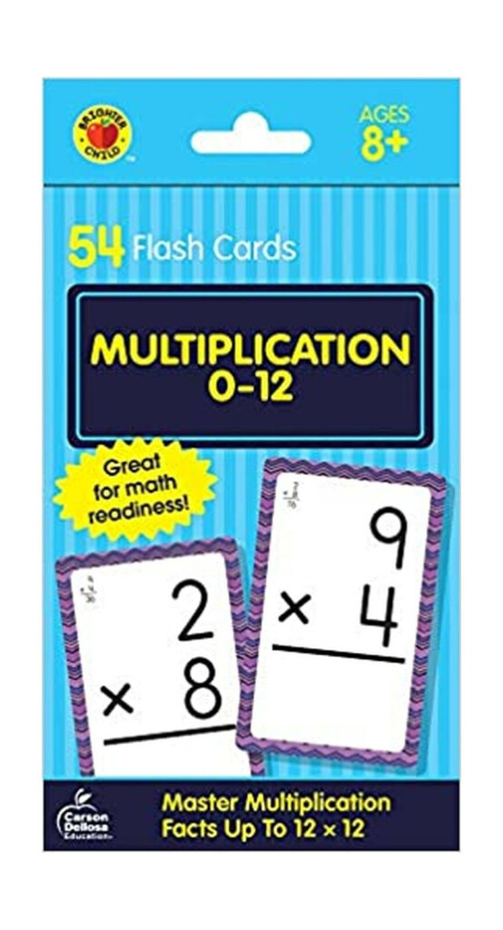 Cool Math For Kids Multiplication 0 To 12 Flash Cards Brighter Child Cool Math For Kids Multiplication 0 To 12 Flash Cards Brighter Child