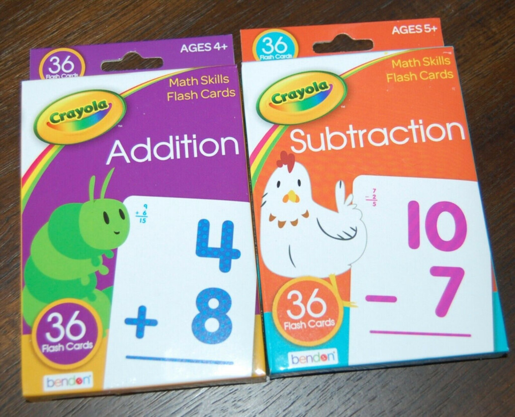 Crayola Flash Cards Addition Subtraction Math Preschool Teaching Education Lot Crayola Flash Cards Addition Subtraction Math Preschool Teaching Education Lot